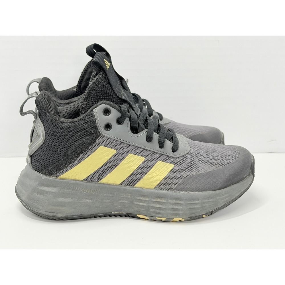 adidas Ownthegame 2.0 Kids Basketball Shoes US 12K Gray Gold Black GZ3381